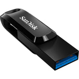 Sandisk ultra dual drive go 256 gb usb-stick (zwart, usb-a 3.2 (5 gbit s), usb-c 3.2 (5 gbit s))