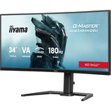 Iiyama g-master red eagle gcb3484wqsu-b1 34 curved ultrawide gaming monitor (zwart, 2x hdmi, displayport, 2x usb-a, usb-b, 2x usb-c, 180 hz)