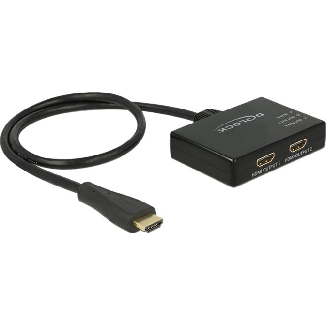 Delock 1x hdmi naar 2x hdmi splitter (zwart, 60 centimeter, 4k)