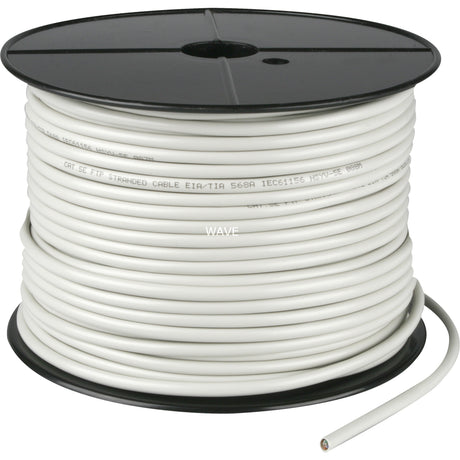 Goobay netwerkkabel rj-45 f utp met cat.5e (grijs, 100 meter, kabelrol, flexibel)