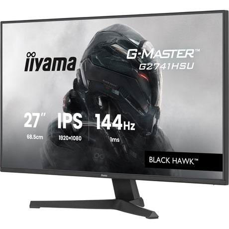 Iiyama g-master black hawk g2741hsu-b1 27 gaming monitor (zwart, hdmi, displayport, 2x usb-a, usb-b, 144 hz)
