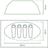 Coleman galiano 4 tent (blauw lichtgrijs)