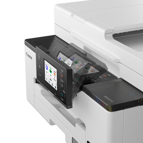 Canon maxify gx2051-kleureninkjetprinter met navulbare megatank all-in-one inkjetprinter met faxfunctie (wit, printen, kopiëren, scannen, faxen, wi-fi)