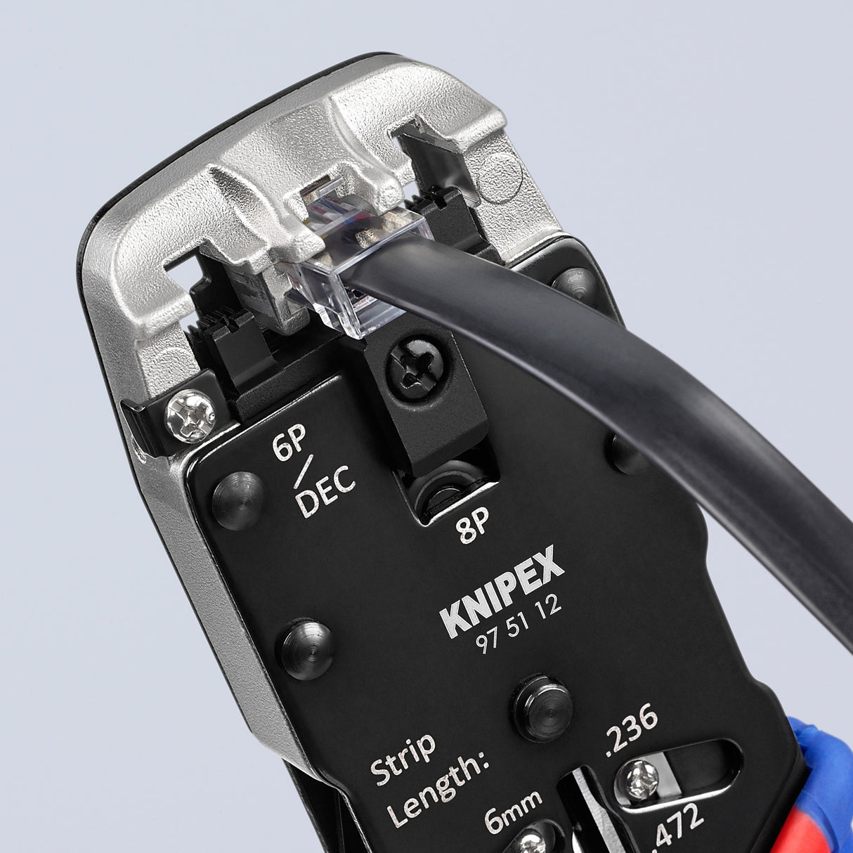 Knipex 975112 krimptang voor westernstekkers - 200mm