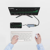 Act connectivity usb-c 4k multiport adapter voor 2 hdmi schermen, usb-a datapoort (aluminium)