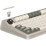 Iqunix og80 hitchhiker wireless mechanical keyboard (grijs, us lay-out (qwerty), cherry mx silent red, 80% (tkl), rgb leds, hot-swappable, pbt, 2.4ghz | bluetooth 5.1 | usb-c)