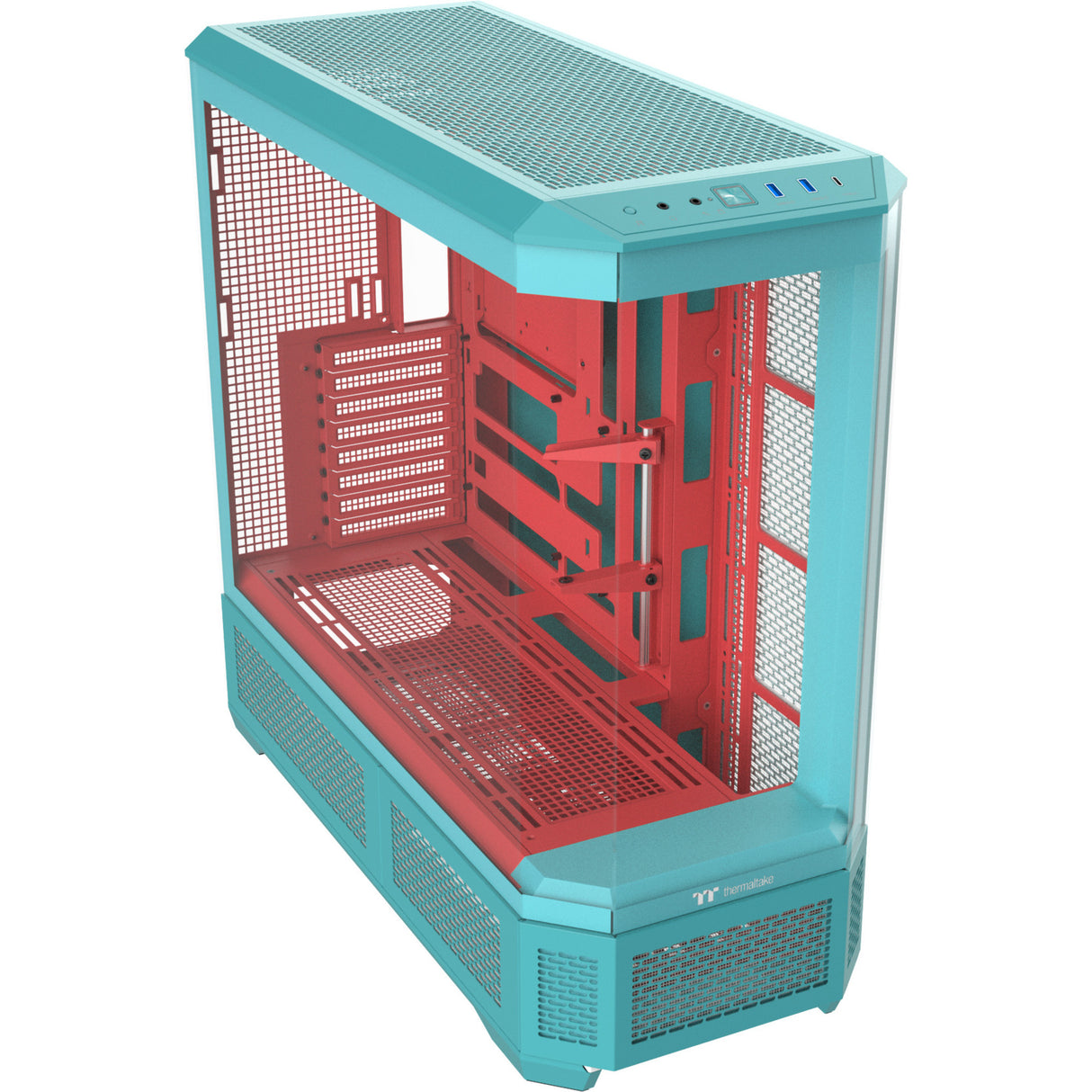 Thermaltake view 600 tg mint strawberry big tower behuizing (mint bes | 2x usb-a | 1x usb-c | tempered glass)