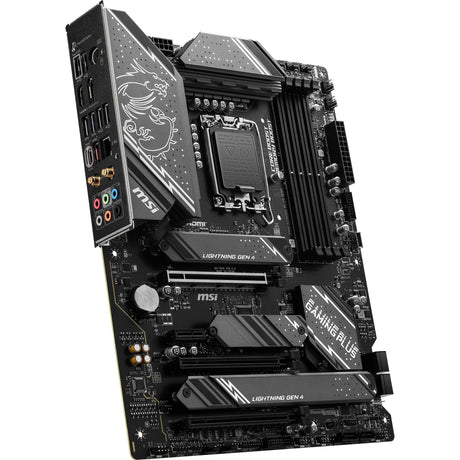 Msi z790 gaming plus wifi socket 1700 moederbord (grijs zwart, raid, 2.5 gb-lan, wi-fi 6e, bt, sound, atx)