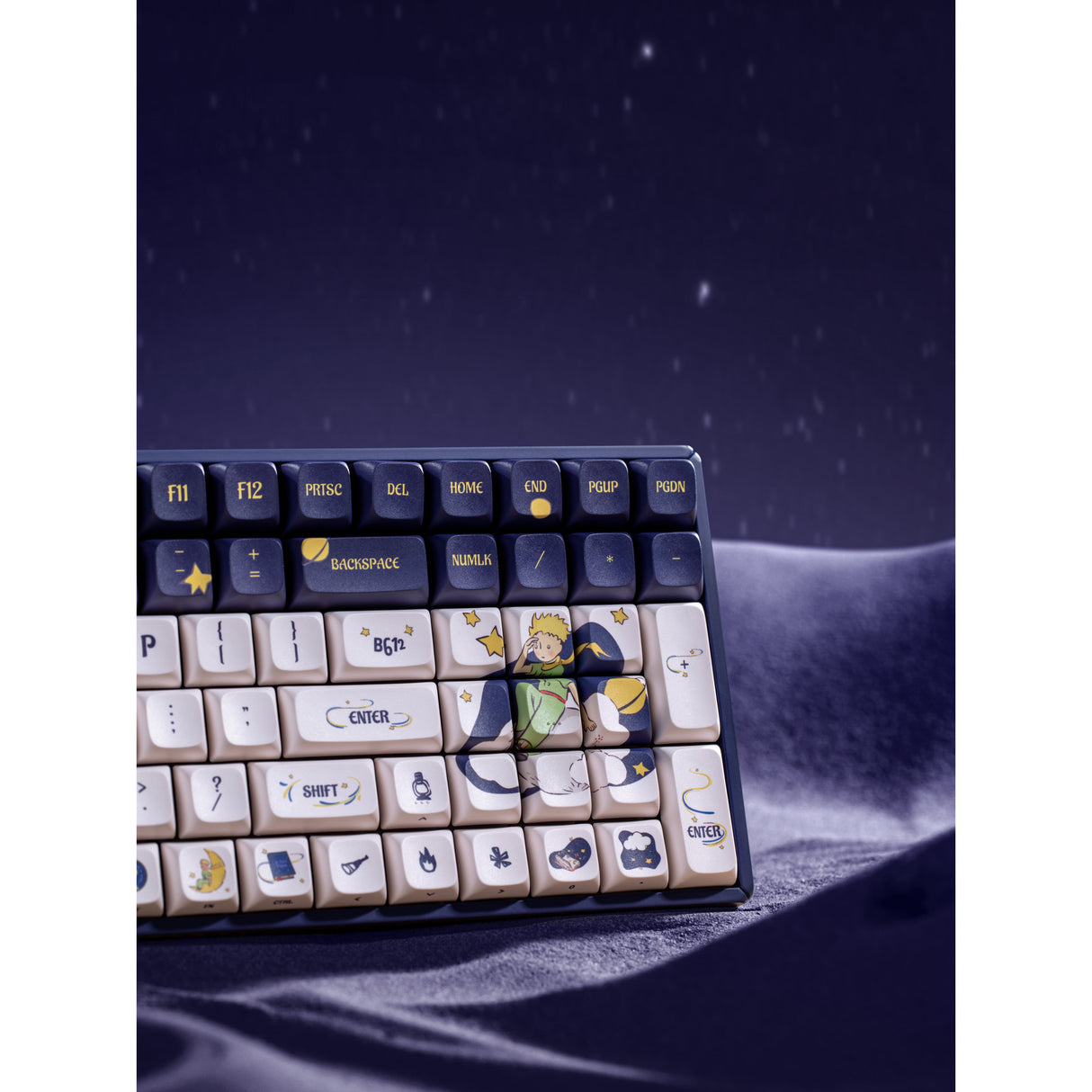 Iqunix f97 starry tryst rgb mechanisch gaming toetsenbord (donkerblauw, us lay-out (qwerty), iqunix silent rose, 96%, rgb leds, hot-swappable, pbt, 2.4ghz | bluetooth 5.1 | usb-c)