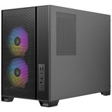 Antec flux m mini tower behuizing (zwart | 1x usb-a | 1x usb-c | tempered glass)