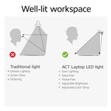 Act connectivity dimbare clip-on laptop led-lichtbalk led-bar (zwart, usb-voeding, 3000k-6500k)