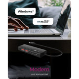 Icy box ib-hub1436-cpd usb-hub (zwart, 2x usb-a, 2x usb-c)