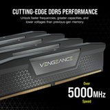 Corsair vengeance 32 gb ddr5-6000 (2x 16 gb) werkgeheugen (zwart, cmk32gx5m2b6000c38, xmp 3.0)