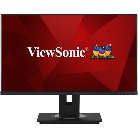 Viewsonic vg2448a-2 24 monitor (zwart (mat) zilver, 1x displayport, 1x hdmi, 1x vga, 4x usb-a)