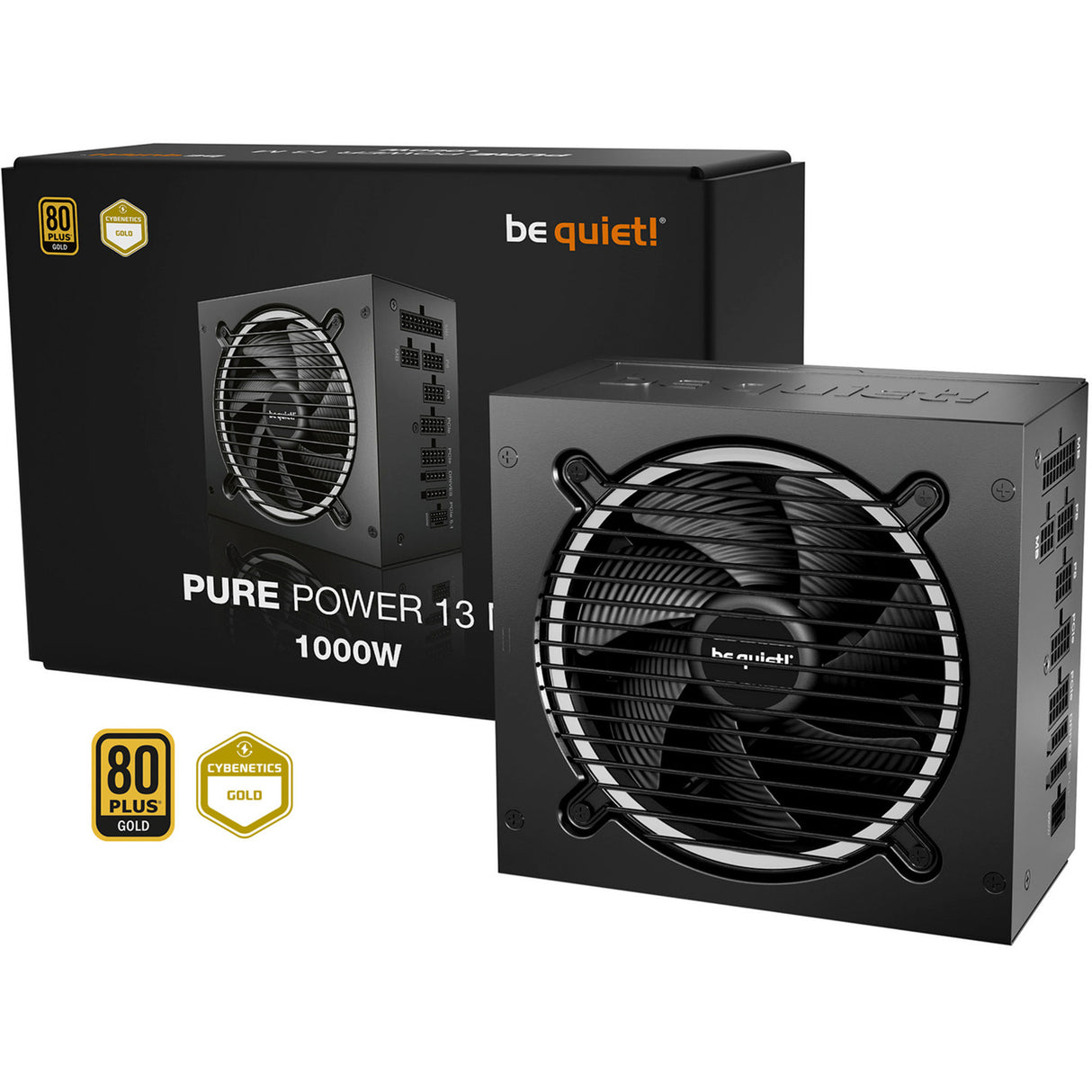 Be quiet! pure power 13 m modulaire 1000 watt voeding (zwart, 1x 12v-2x6, 4x pcie)