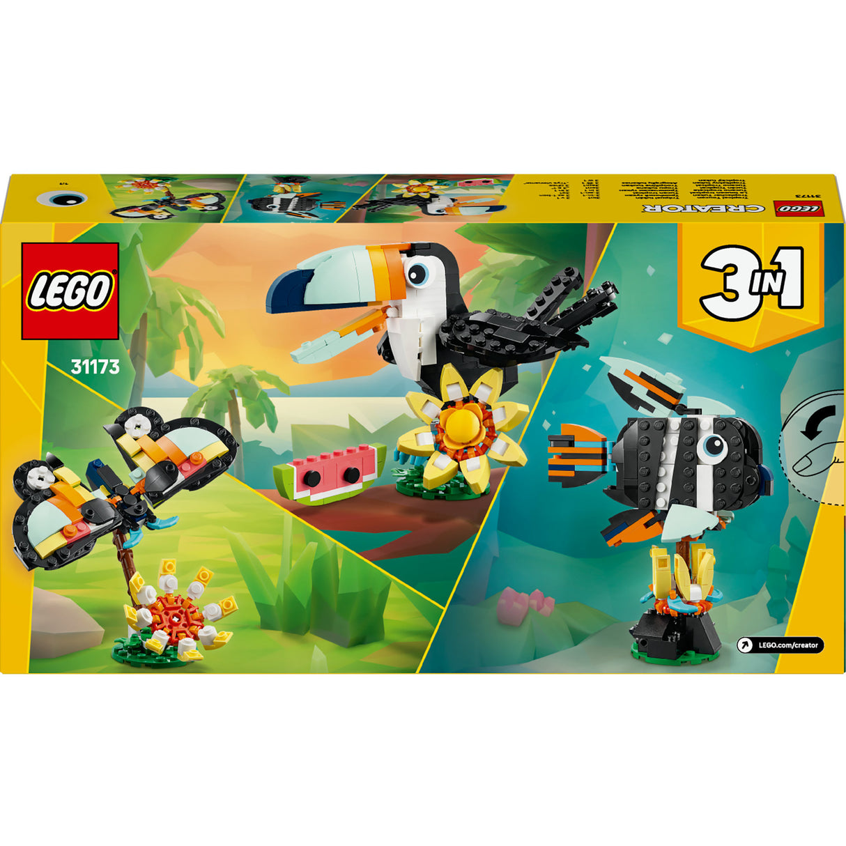 Lego ® creator 3in1 wilde dieren: tropische toekan - 31173