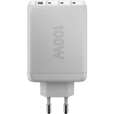 Goobay 100w gan usb-c pd multiport quick charger (wit)