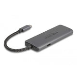 Delock usb type-c docking station 8k (donkergrijs, hdmi, usb, pd 3.0 100 w)