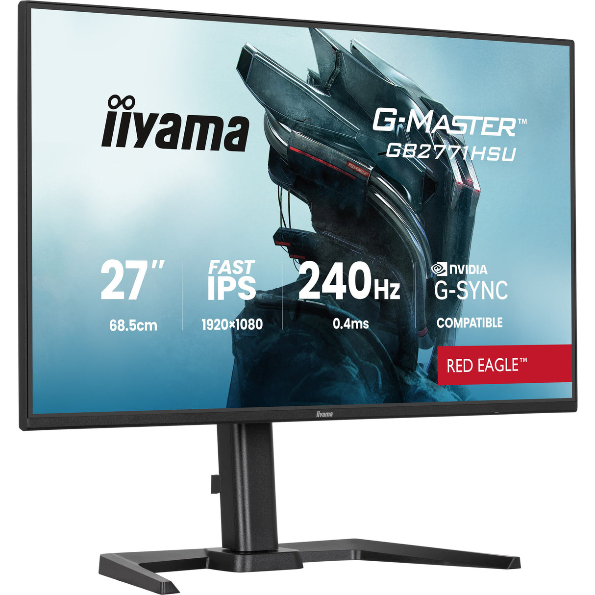 Iiyama g-master red eagle gb2771hsu-b1 27 gaming monitor (zwart, 2x hdmi, displayport, usb-a, usb-c, 240 hz)