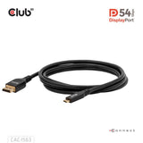 Club 3d usb-c naar displayport 2.1 kabel (zwart, 2 meter)