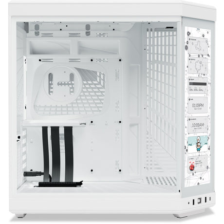 Hyte y70 touch infinite midi tower behuizing (wit | 2x usb-a | 1x usb-c | tempered glass)