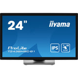 Iiyama prolite t2438msc-b1 23.8 touchscreen monitor (zwart (mat), hdmi, displayport, 2x usb-a, usb-b)