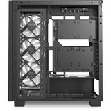 Sharkoon elite shark ca500 midi tower behuizing (zwart | 2x usb-a | 1x usb-c | rgb | tempered glass)