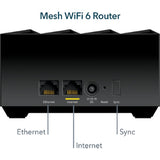 Netgear nighthawk mk73s mesh wifi 6 3-pack mesh router (zwart, 1x router, 2x satellieten )