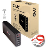 Club 3d usb type a and c power charger, 5 ports up to 111w (zwart)