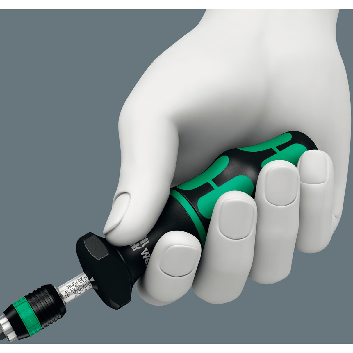 Wera 7440 41 42 kraftform momentschroevendraaierset 0,3-6,0nm (zwart groen, 27-delig, met rapidaptor snelspanboorhouder)
