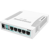 Mikrotik rb260gs smart switch (css106-5g-1s) (wit, poe, sfp)