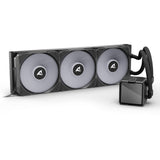 Sharkoon s100 argb waterkoeling (zwart, 4-pins pwm fan-connector)