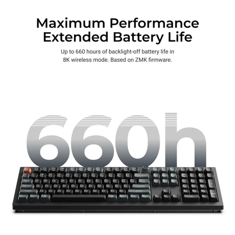 Keychron v6 ultra 8k wireless custom mechanical keyboard (zwart, us lay-out (qwerty), silk pom banana, 100%, rgb, hot swap, 2.4 ghz | bluetooth 5.3 | usb-c)