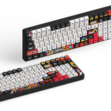 Iqunix f97 graffiti diary wireless mechanical keyboard (zwart, us lay-out (qwerty), ttc gold pink, 96%, rgb leds, hot-swappable, pbt, 2.4ghz | bluetooth 5.1 | usb-c)