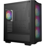 Deepcool cc560 mesh v2 midi tower behuizing (zwart | 2x usb-a | rgb | window)