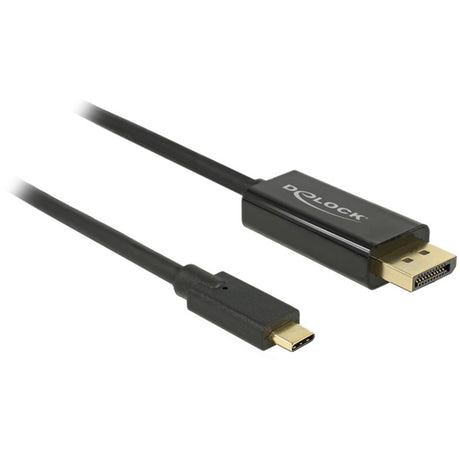 Delock usb-c > displayport kabel (zwart, 3 meter, 4k 60 hz)