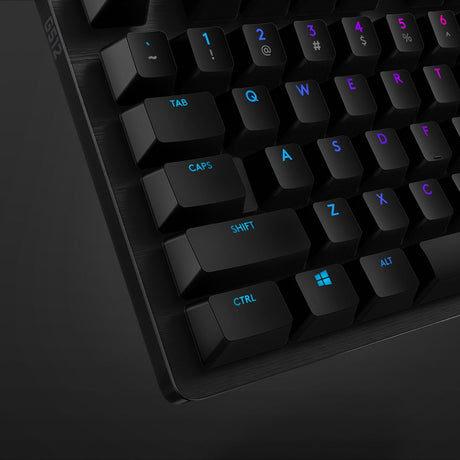 Logitech g512 carbon lightsync rgb mechanical gaming keyboard (zwart, us-international lay-out (qwerty), gx brown, 100%, rgb leds)