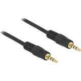 Delock 3,5 mm male > 3.5 mm male kabel (zwart, 1 meter)