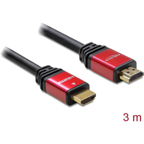 Delock high speed hdmi – hdmi a male > hdmi a male kabel (zwart, 3 meter)