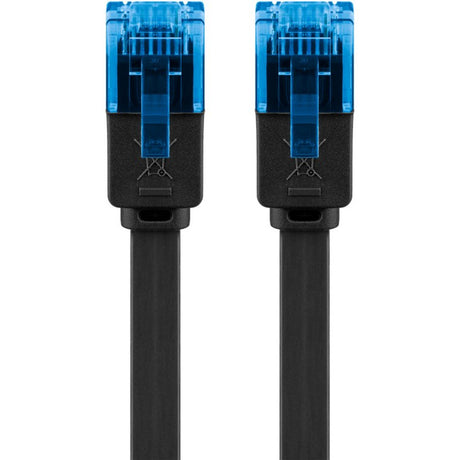 Goobay cat 6a flat patch cable u utp, 5 meter kabel (zwart blauw)