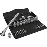 Wera 8100 sc 7 zyklop metal-ratelset met doorsteekvierkant 1 2 aandrijving gereedschapsset ( 28-delig )