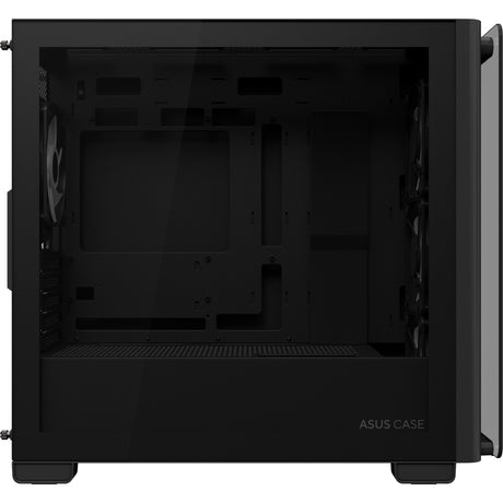 Asus a23 plus mini tower behuizing (zwart | 2x usb-a | 1x usb-c | rgb | tempered glass)