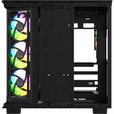 Thermaltake view 380 xl ws argb midi tower behuizing (zwart houtkleur | 2x usb-a | 1x usb-c | rgb | tempered glass)