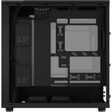 Fractal design north xl rc charcoal black tg dark midi tower behuizing (zwart houtkleur | 2x usb-a | 1x usb-c | tempered glass)