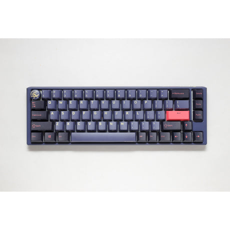 Ducky one 3 cosmic blue sf rgb mechanisch toetsenbord (donkerblauw, us lay-out (qwerty), cherry mx red, 65%, rgb leds, double-shot pbt, hot-swappable, quack mechanics)