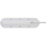Brennenstuhl ®estilo hoekaansluitdoosstrook met usb laadfunctie 4-weg 2x beschermende contactdozen 2x euro zilver wit