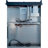 Inter-tech 2u-2098-sl rack behuizing (zwart | 2x usb-a)