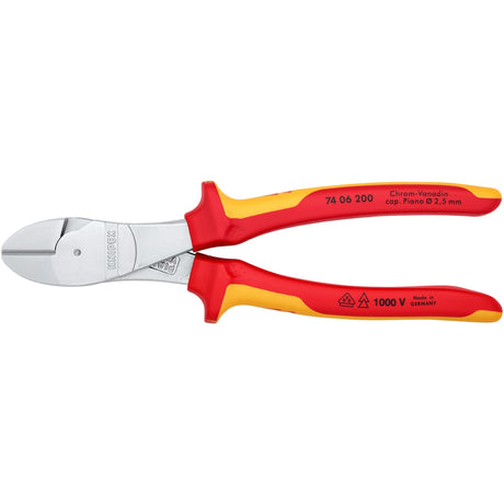 Knipex 200mm kracht-zijsnijtang comfort vde - 74 06 200