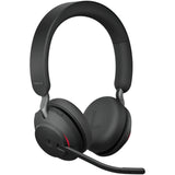 Jabra evolve2 65, ms stereo on-ear headset (zwart, microsoft teams, bluetooth)