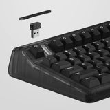 Iqunix og80 dark side wireless mechanical keyboard (zwart, us lay-out (qwerty), gateron brown, 80% (tkl), rgb leds, hot-swappable, pbt, 2.4ghz | bluetooth 5.1 | usb-c)